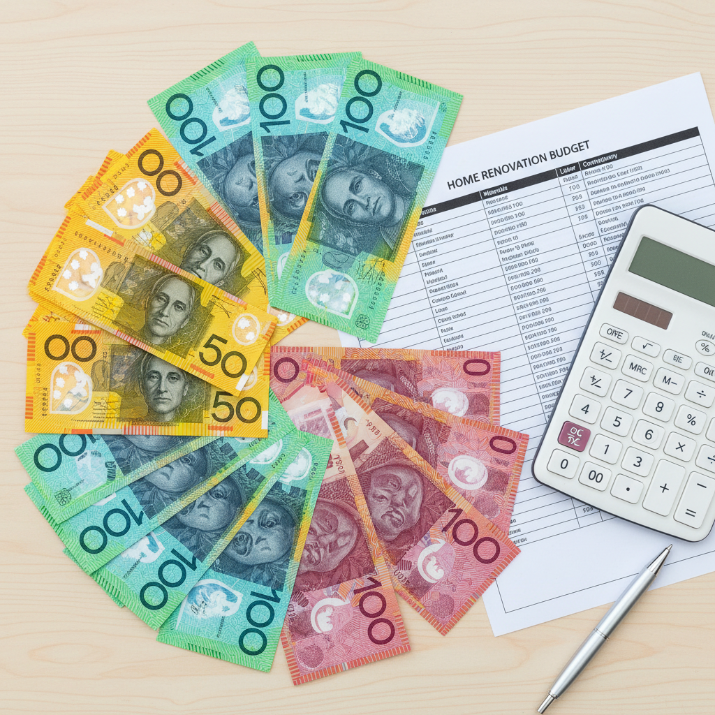Australian dollars and renovation budget planning