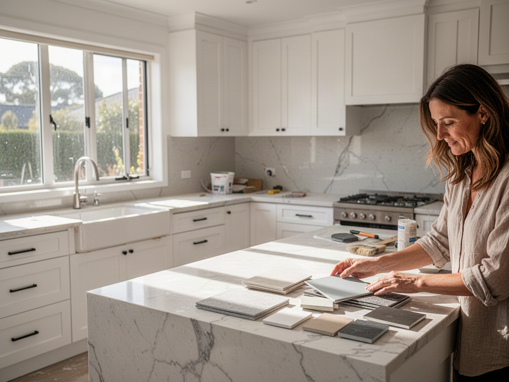 Modern kitchen renovation in progress