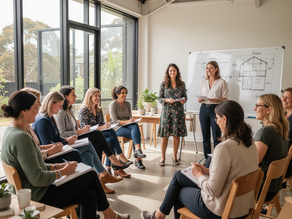 Women collaborating in a workshop